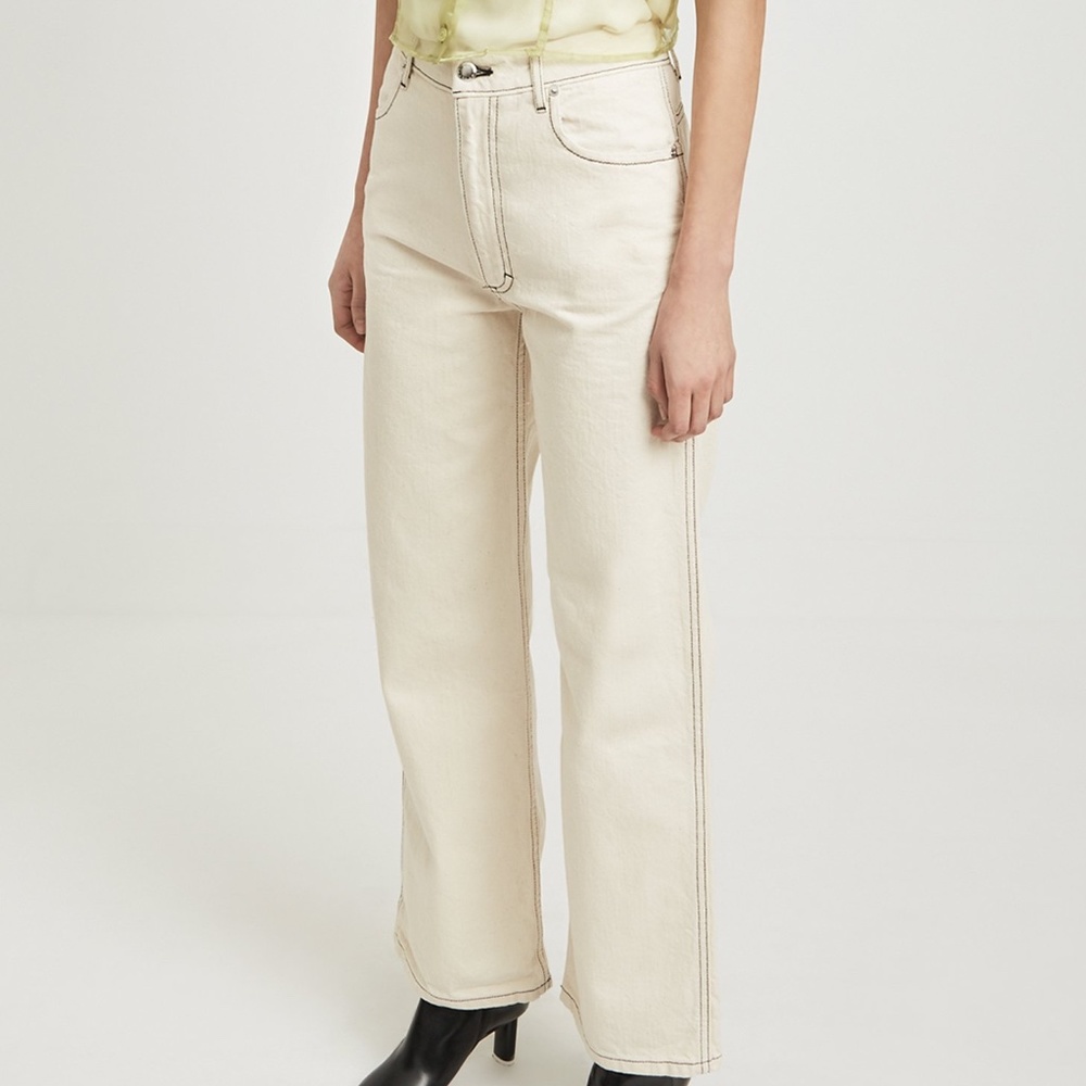 Eckhaus Latta 'EL' Jean in Off White